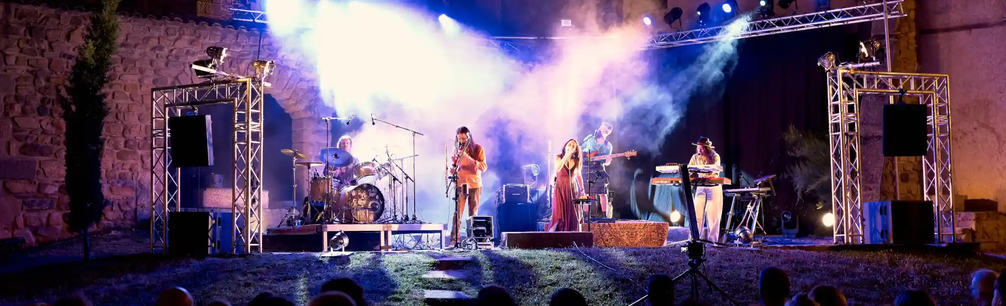 Prog-rock band on stage